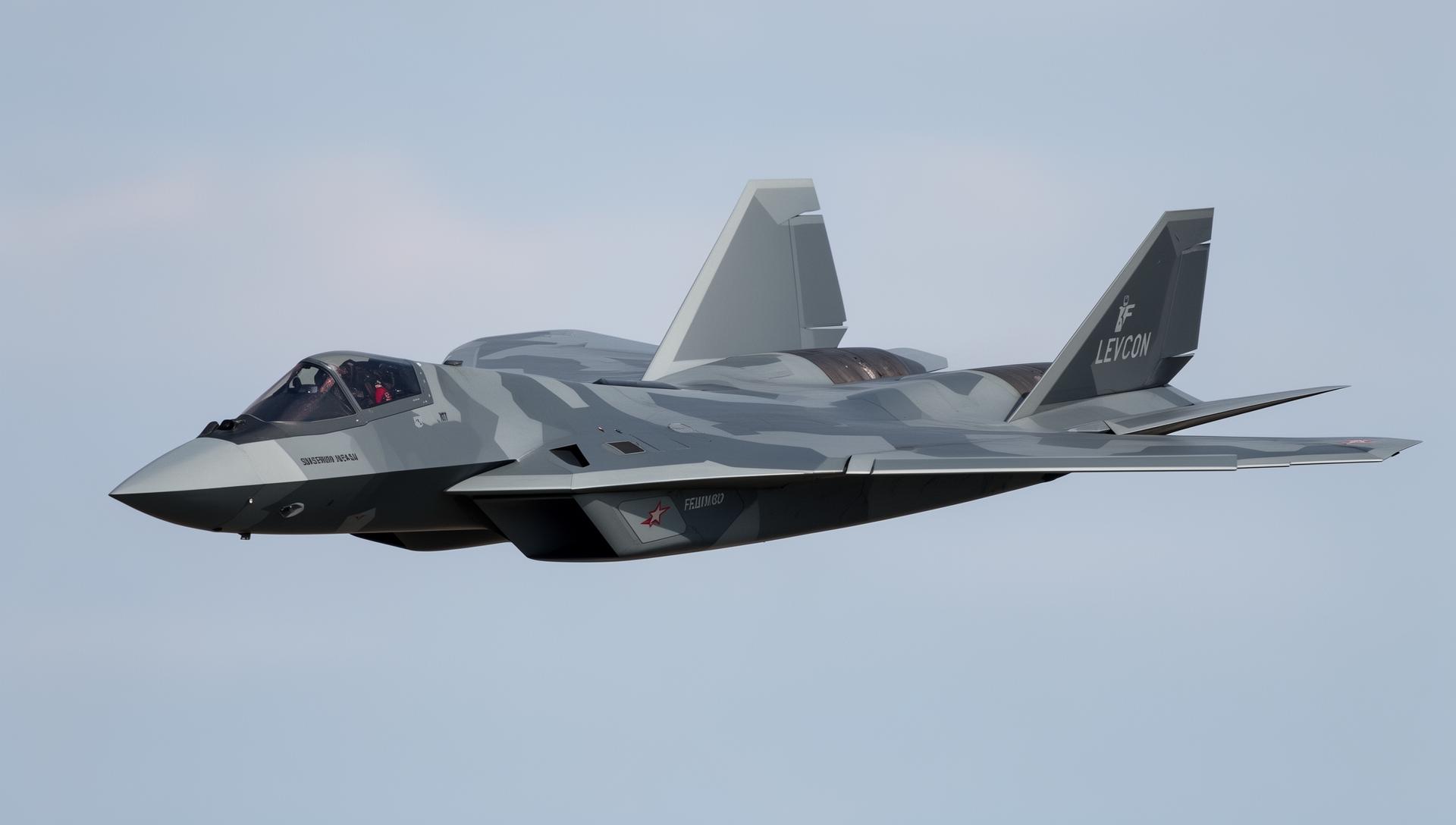 Su-57 Felon in flight