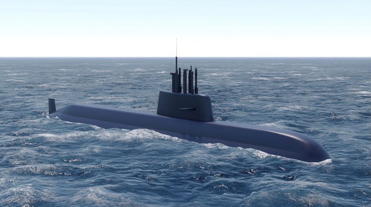 South Korean Navy KSS-III Dosan Ahn Changho class submarine at sea