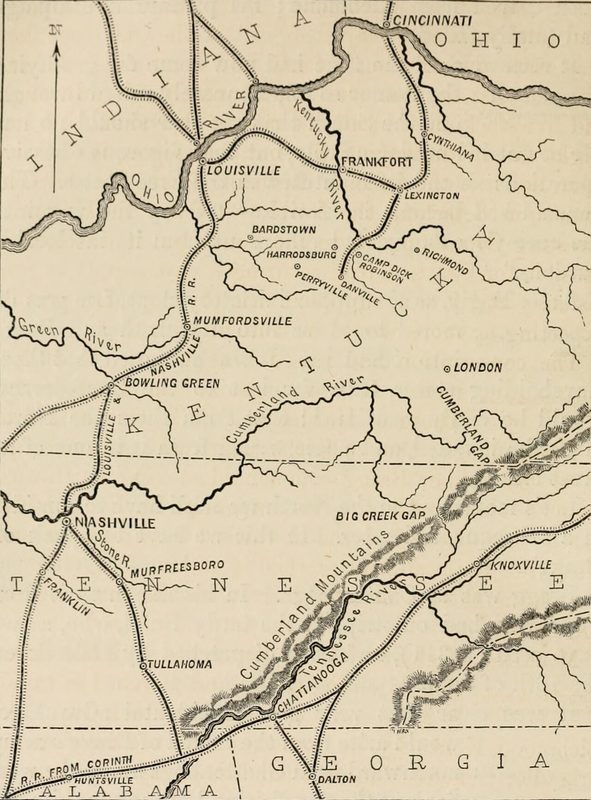 Historical illustration depicting Confederate army logistics and supply challenges during the American Civil War