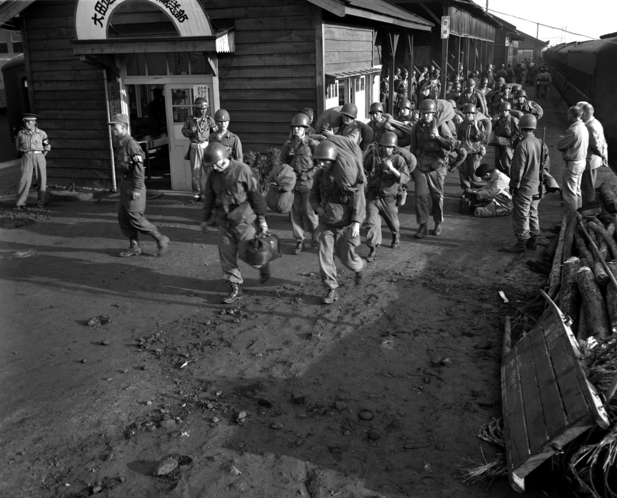 American soldiers of Task Force Smith during the early days of the Korean War in 1950