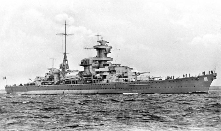 German heavy cruiser Blücher before the invasion of Norway