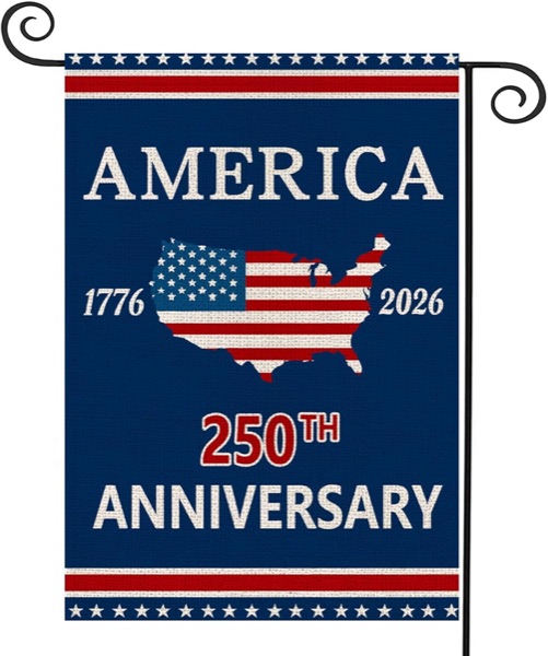 250th Anniversary garden flag 12x18 inches