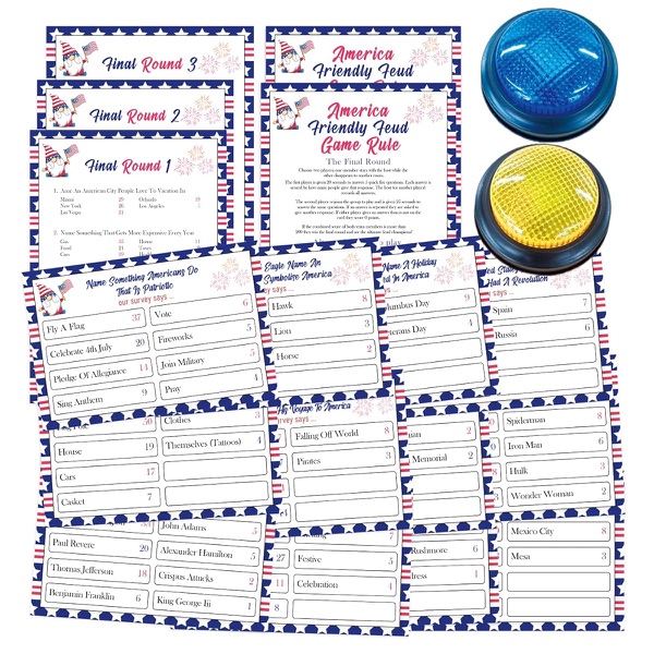 4th of July trivia card game box