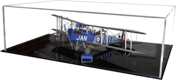 Clear acrylic display case 12x12x6 inches for diecast models