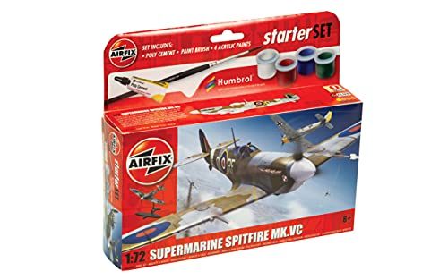 Airfix 1/72 Spitfire starter set with paints and glue
