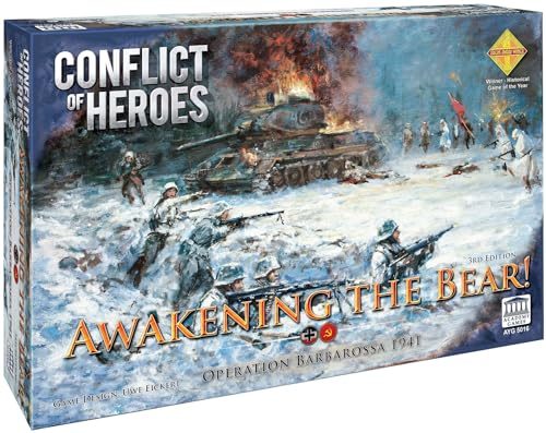 Conflict of Heroes Awakening the Bear board game with Eastern Front hex map