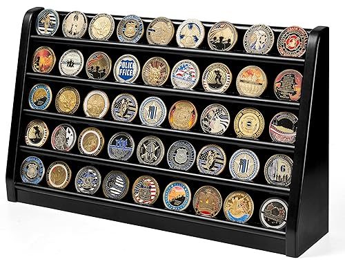 DecoWoodo challenge coin display case wall mount