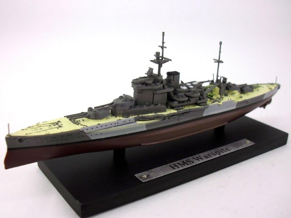 HMS Warspite diecast battleship model 1:1250 scale