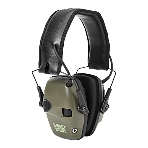 Howard Leight Impact Sport electronic earmuffs in green