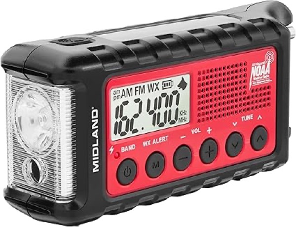 Midland ER310 E+READY emergency crank weather radio