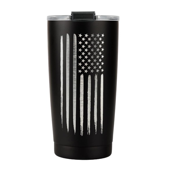 Military Gift Shop American flag 20oz insulated tumbler
