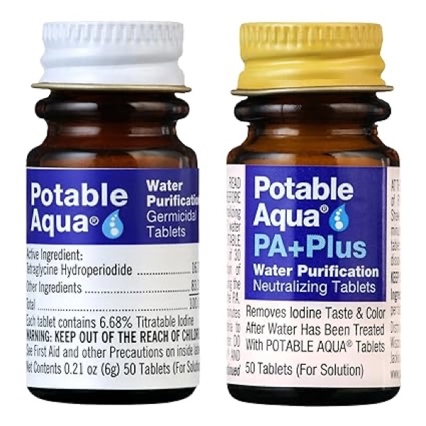 Potable Aqua water purification tablets