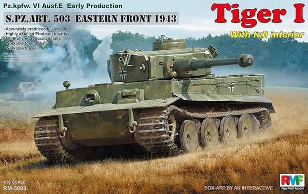 Rye Field Model 1/35 Tiger I with full interior model kit