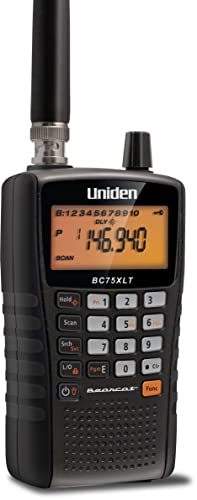 Uniden BC75XLT handheld scanner with antenna