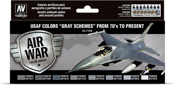 Vallejo Model Air Basic Colors Paint Set