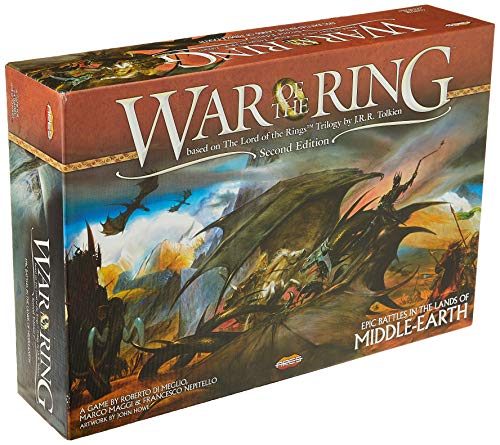 War of the Ring Second Edition board game with detailed Middle-earth map and miniatures