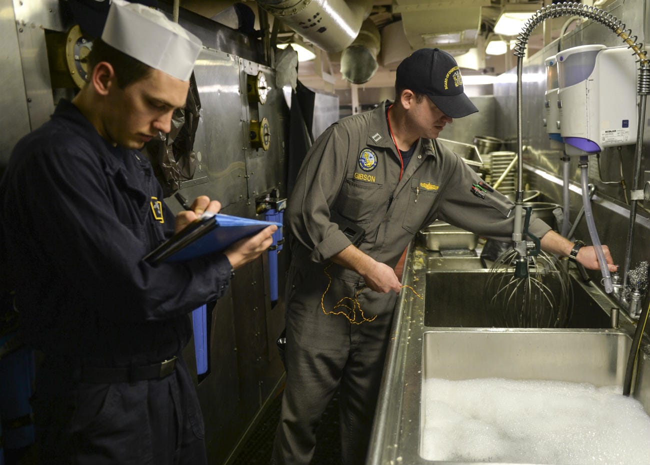 Aircraft carrier kitchen