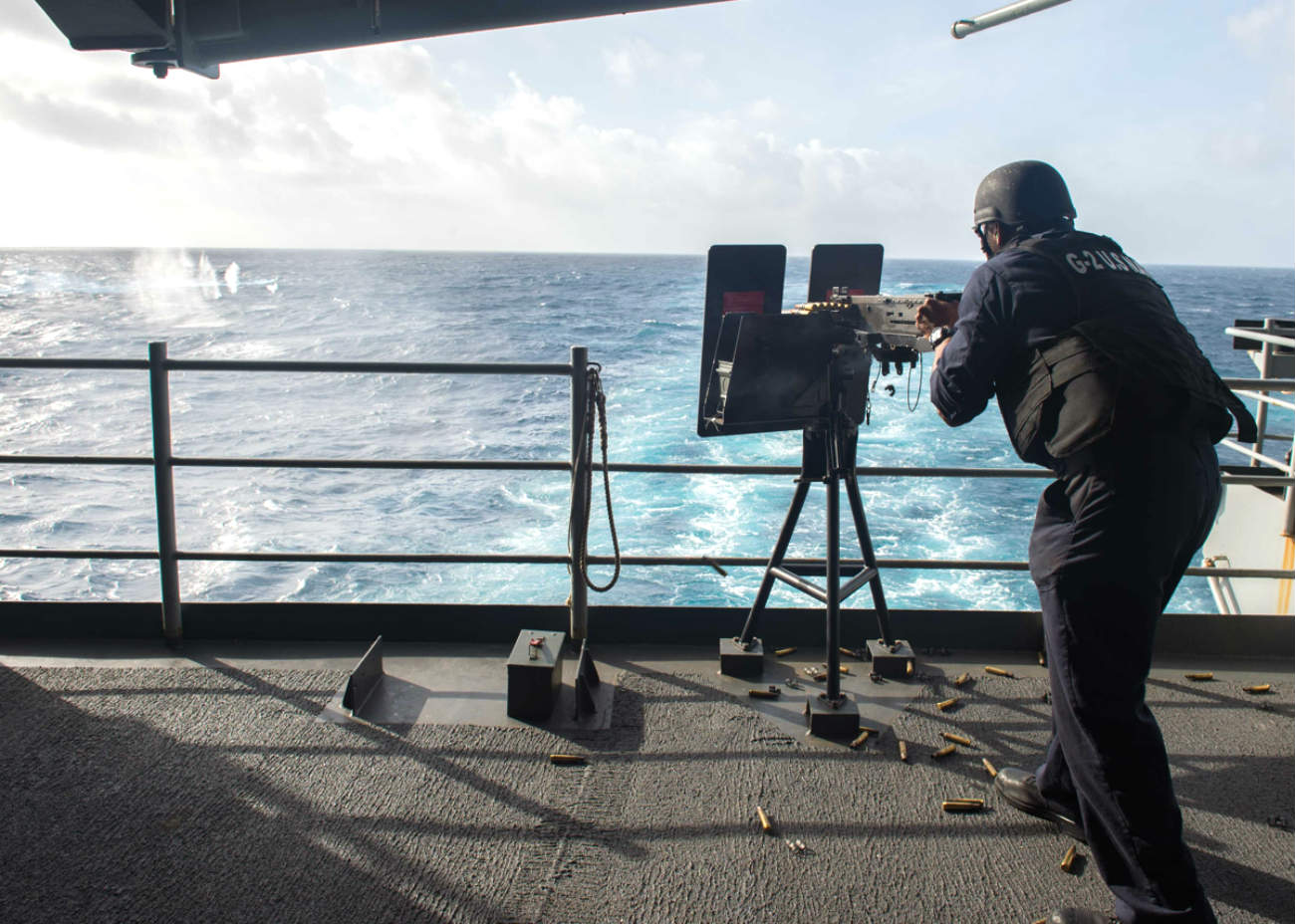 Aircraft carrier machine gun