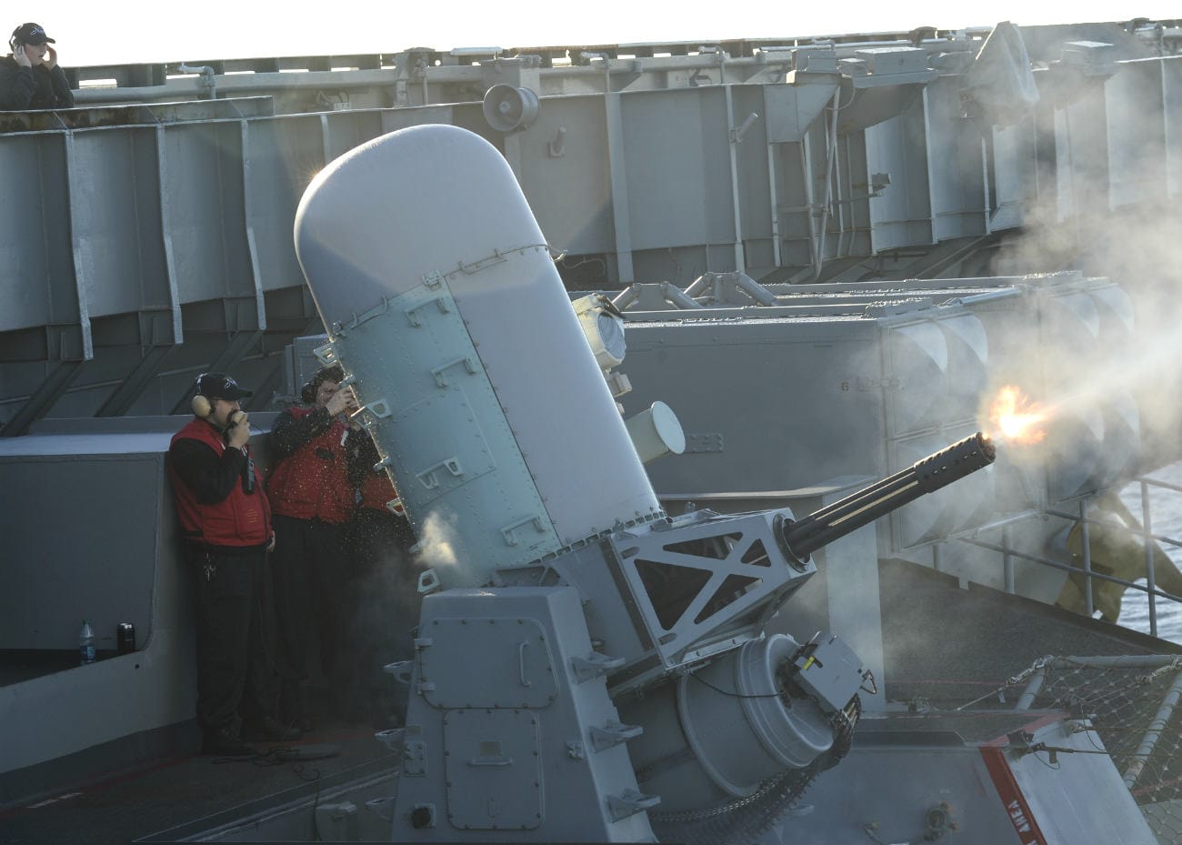 Aircraft carrier machine gun