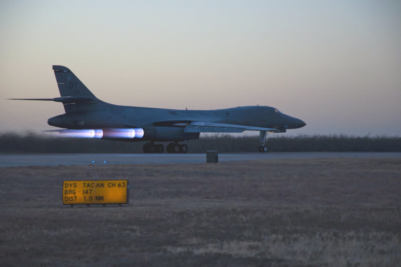 B-1b Lancer afterburner takeoff