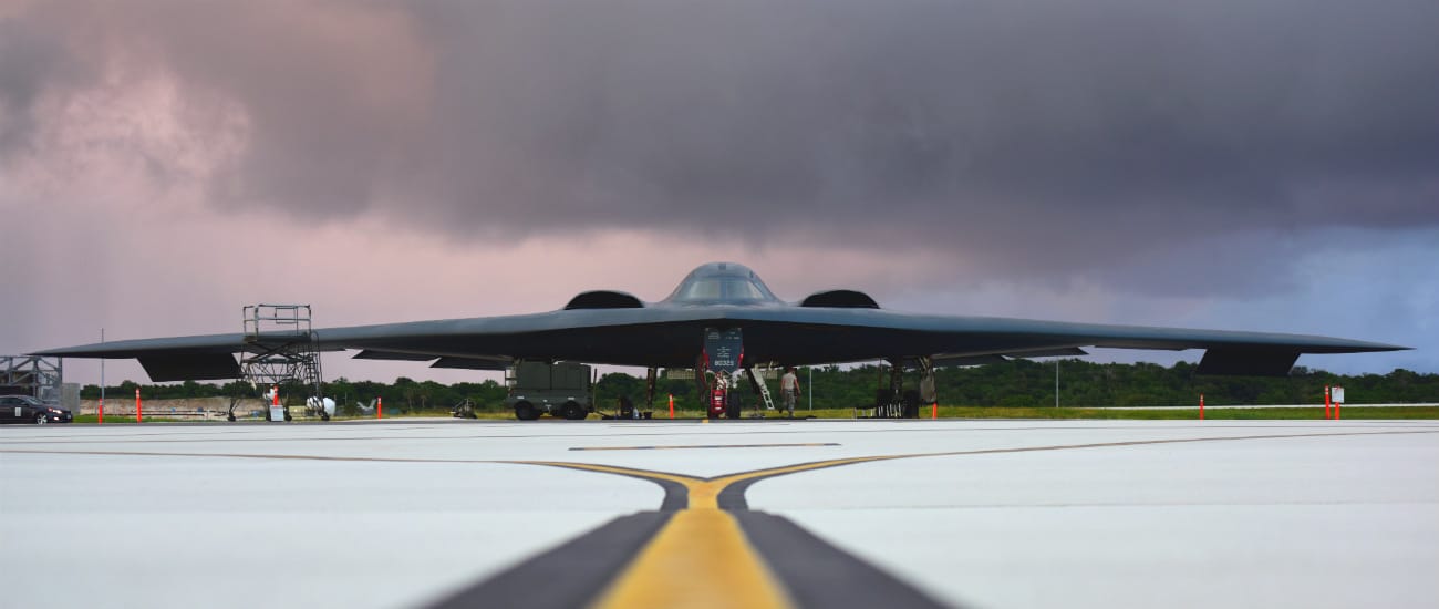 B-2 Images Spirit Parked Dusk