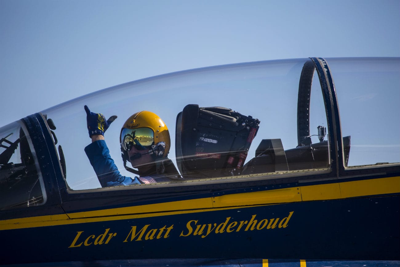 Blue Angel Pilot before takeoff