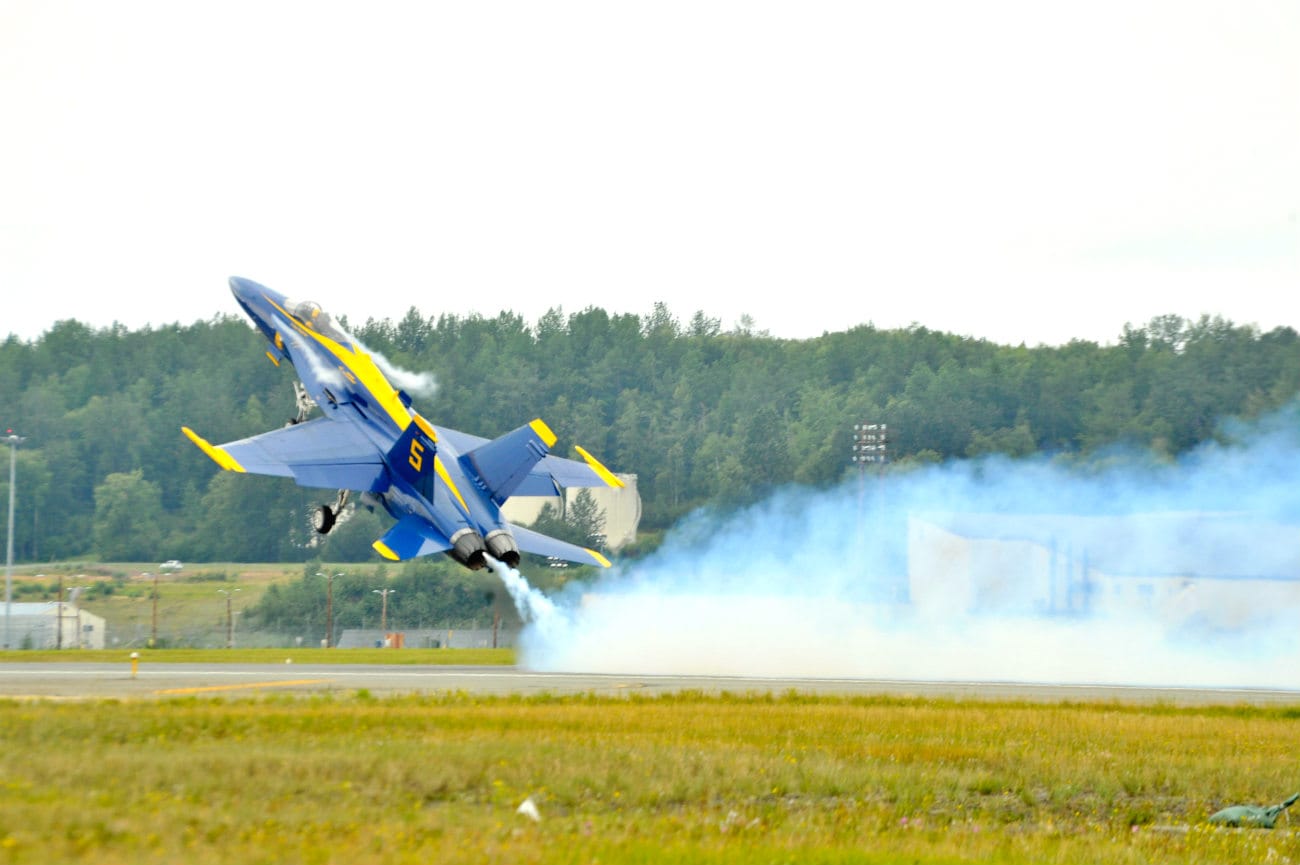 Blue angels vapor trails