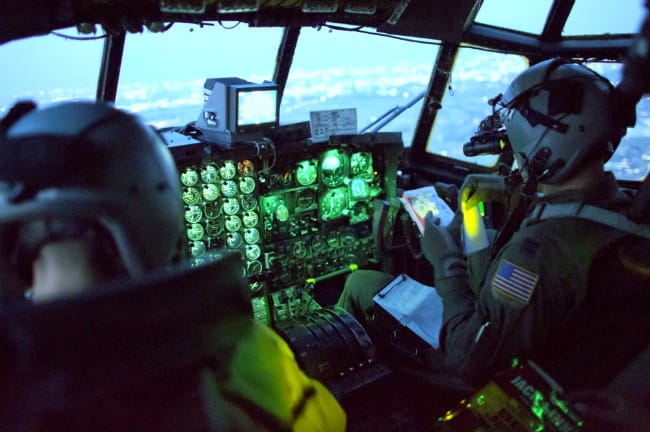 C-130 Hercules Aircraft cockpit
