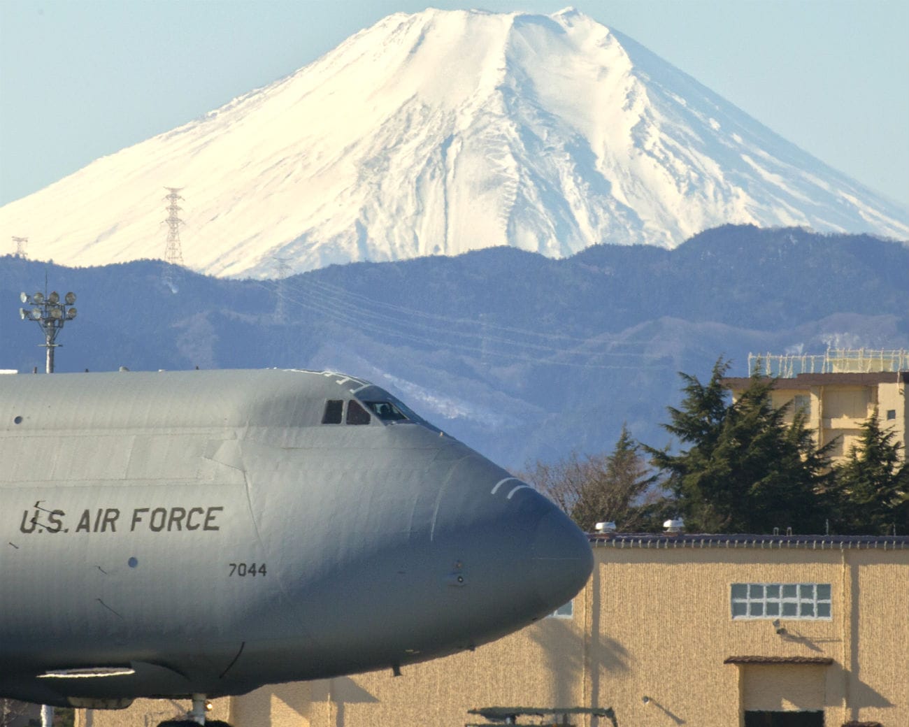 C-5 Galaxy Parked Mountain