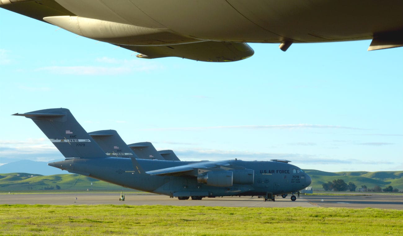 C-5 Galaxys parked