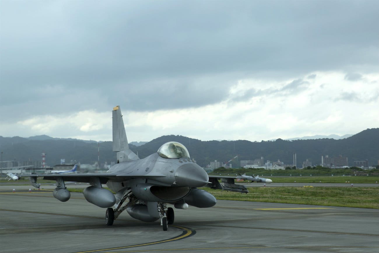 F-16 Aircraft Fighting Falcon parked