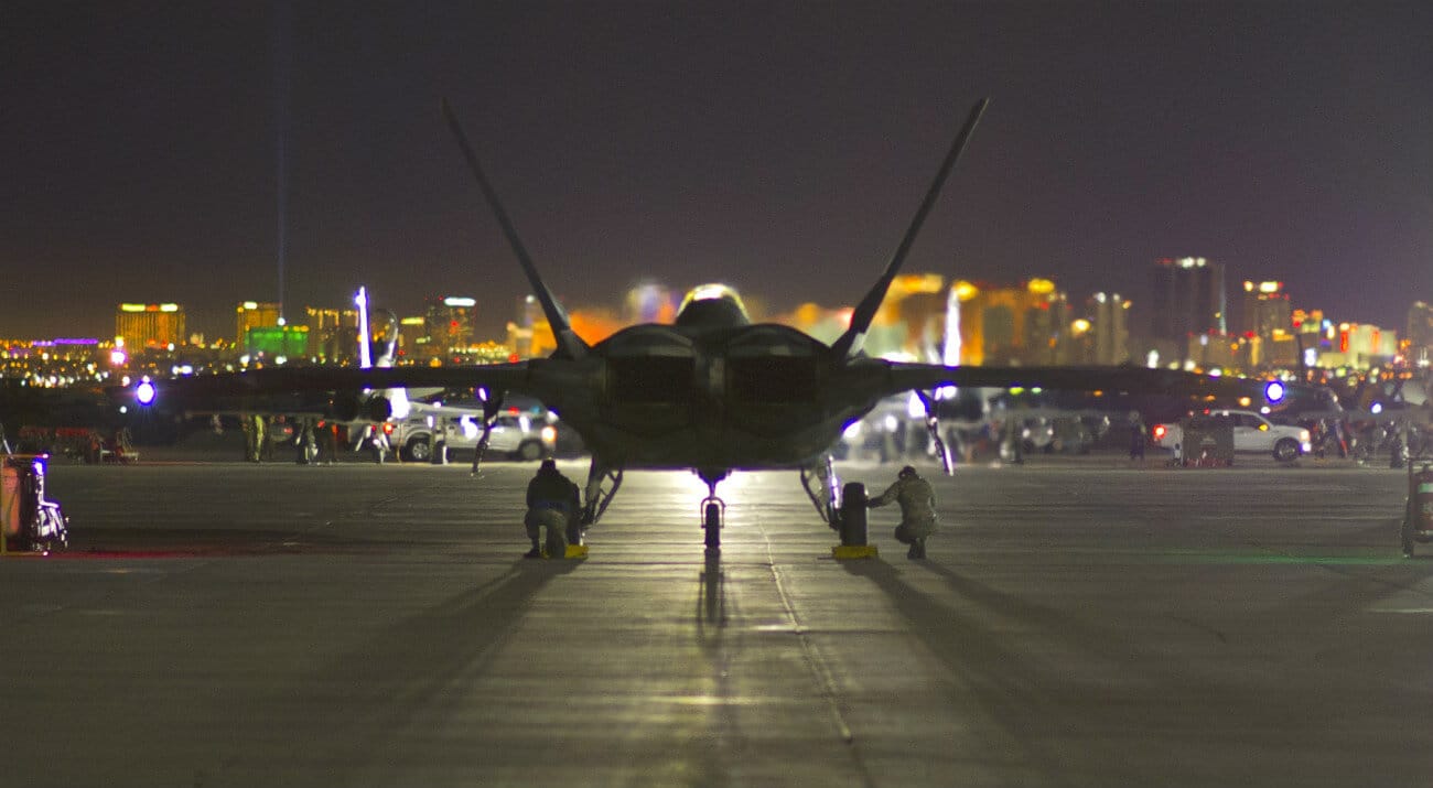 F-22 Raptor Preparing Takeoff