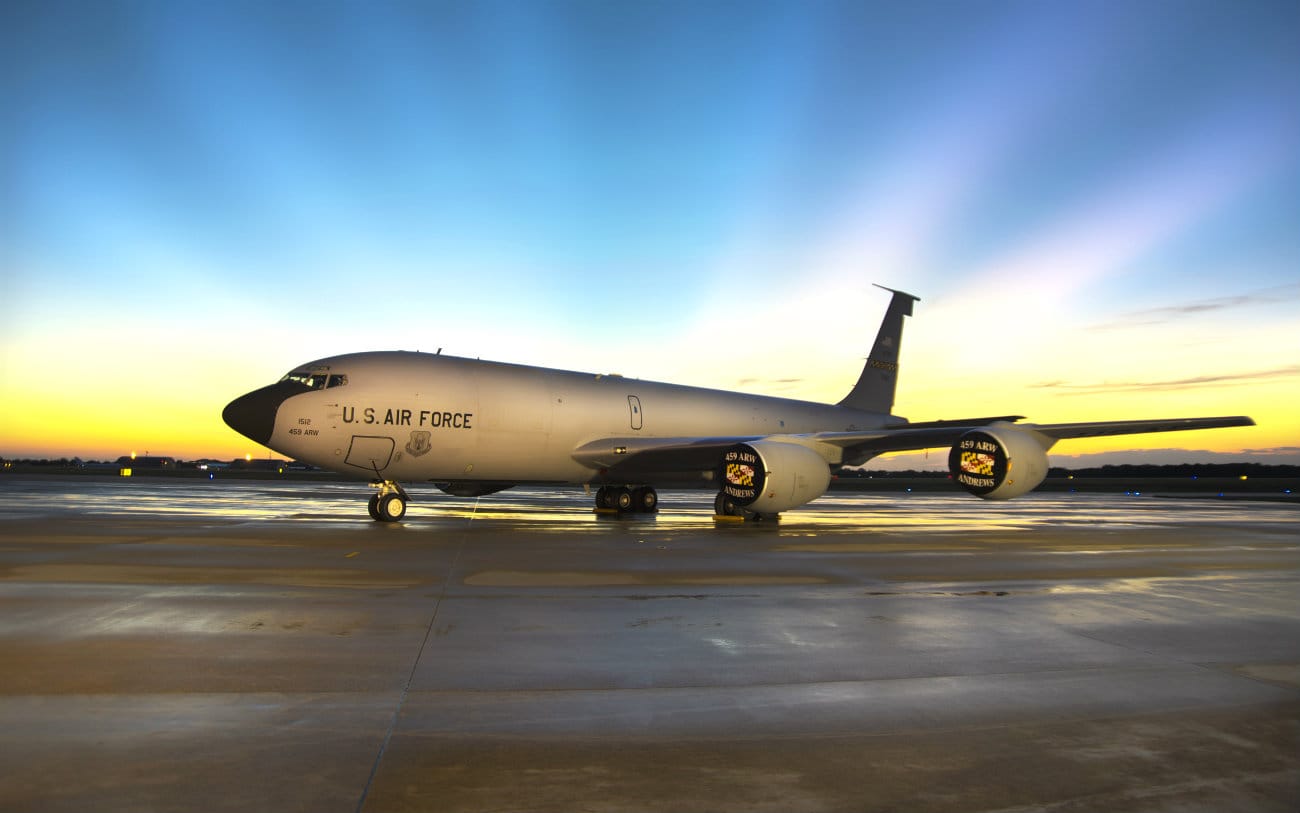 KC-135 Stratotanker sunrise