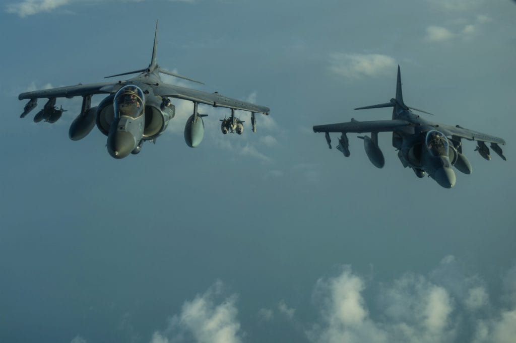 AV-8B Harrier fight jet