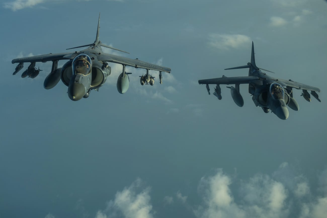 AV-8B Harrier fight jet