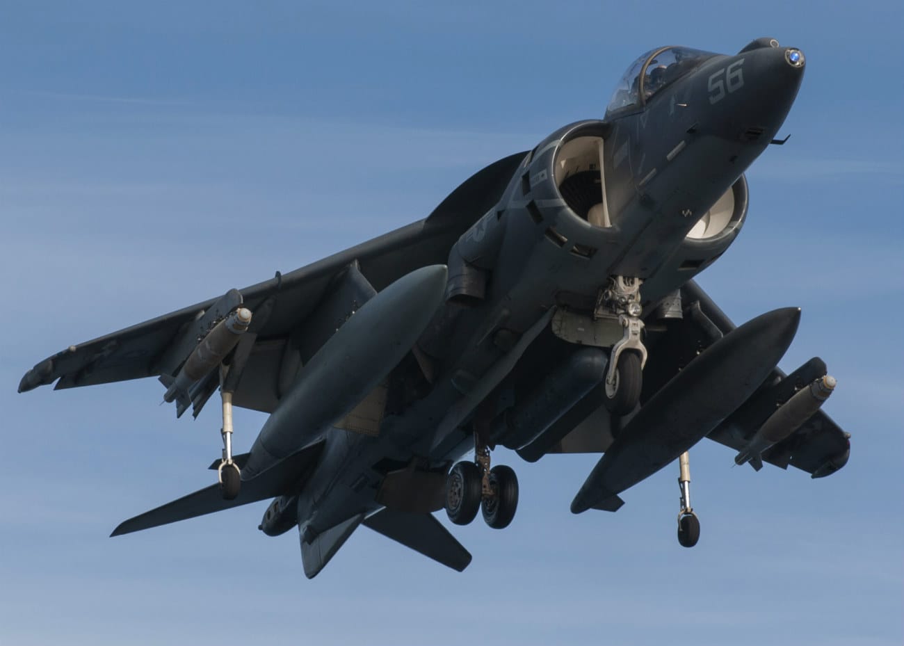 AV-8B Harrier vertical landing