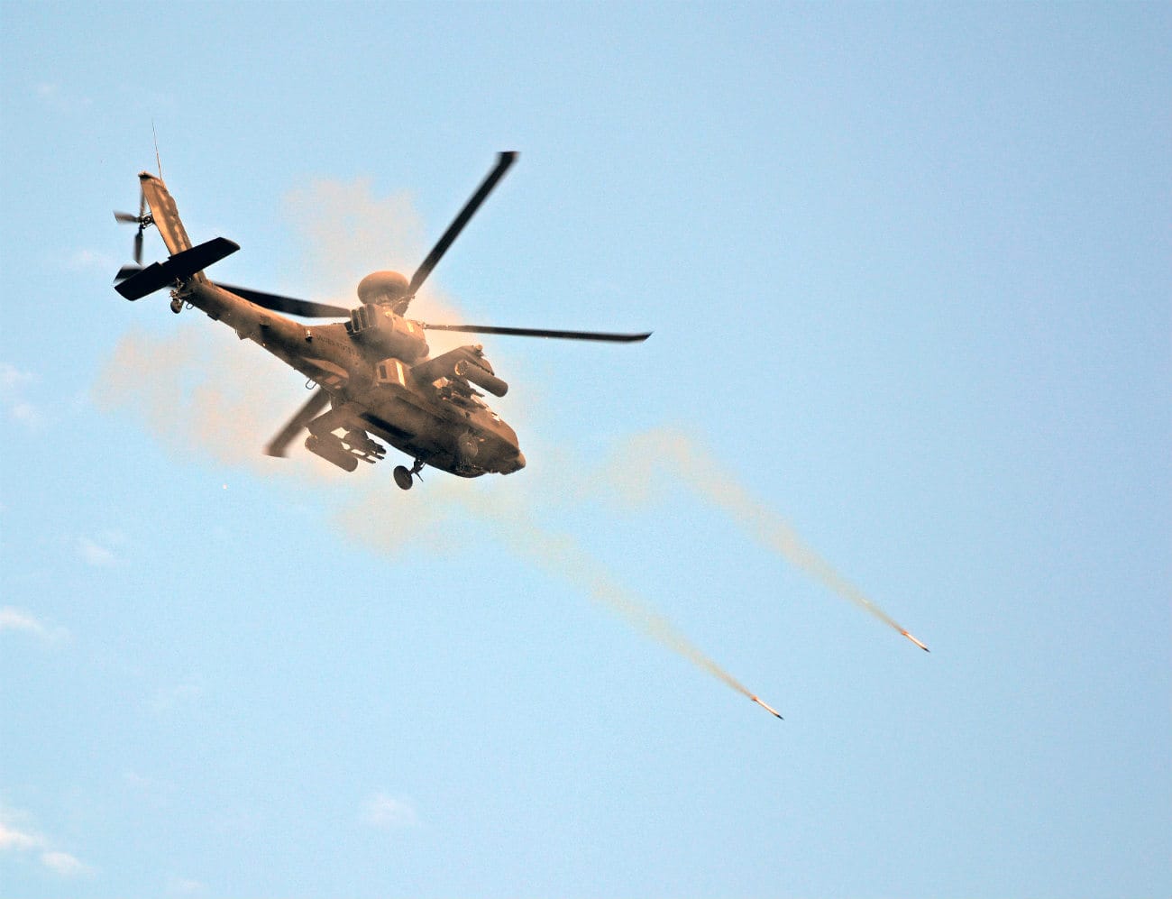 Apache Fires Missiles