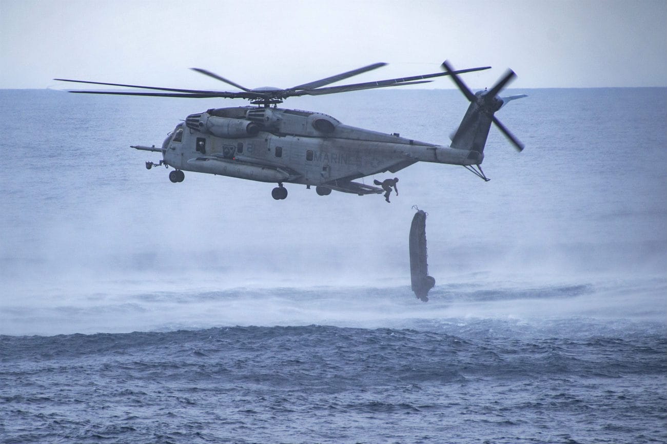 CH-53 Sea Stallion Boat drop
