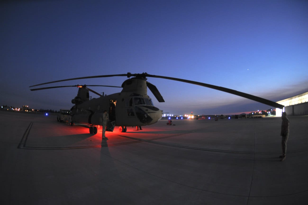 CH47 Chinook parked