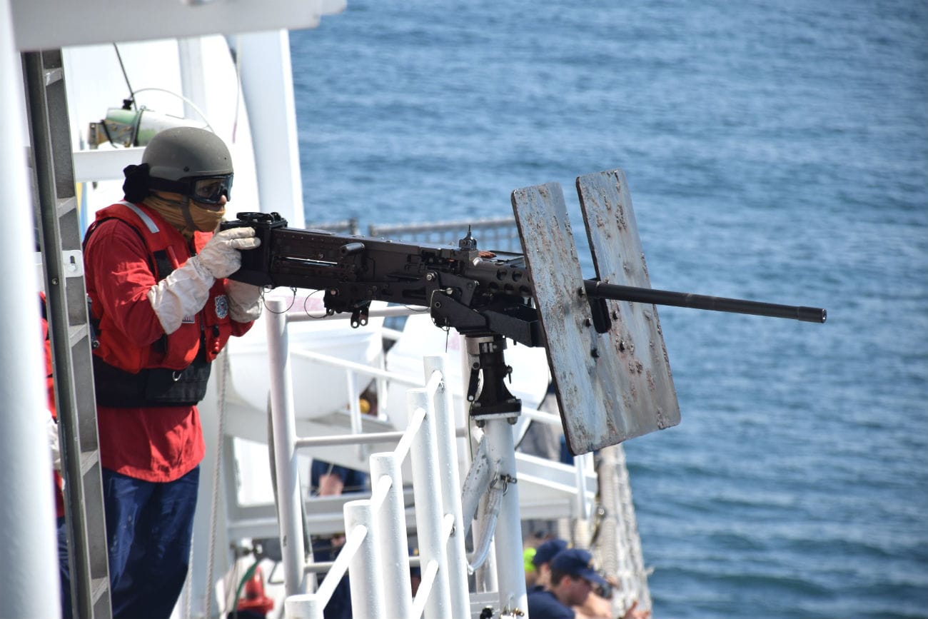 Coast Guard ship Machine gun