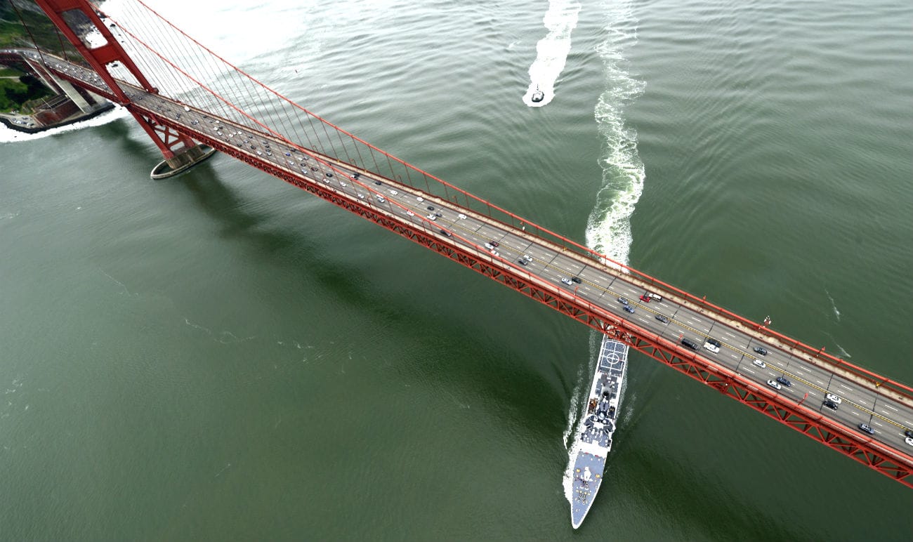 Cutter Munro under bridge
