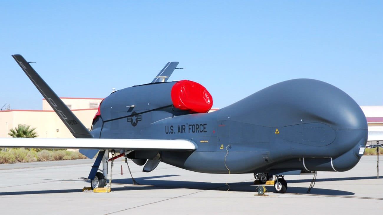 RQ4 Global Hawk UAV parked