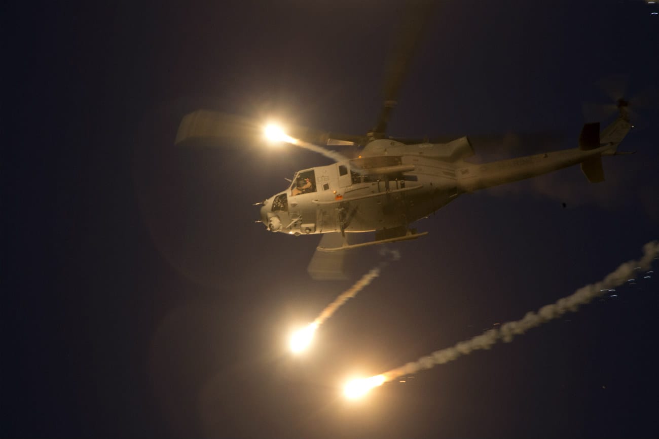 UH-1 Fires rounds night