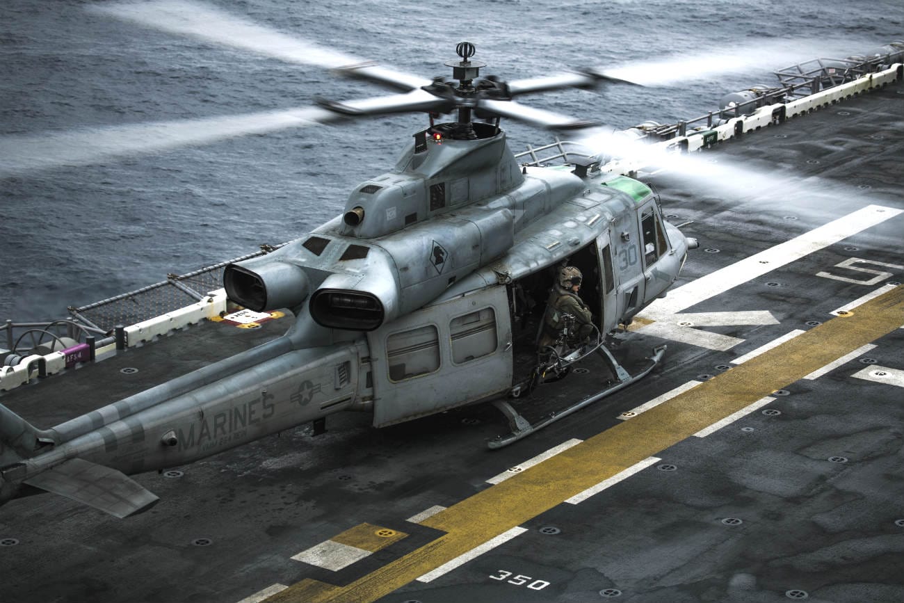 Bell UH-1 Images Huey Helicopter on Carrier