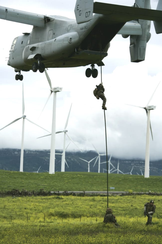 V-22 Osprey fast rope