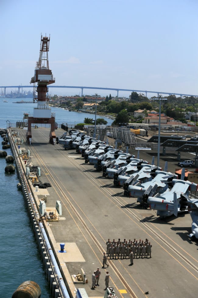 V-22 Ospreys Folded up
