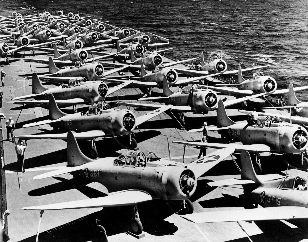 WWII Aircraft on USS Saratoga