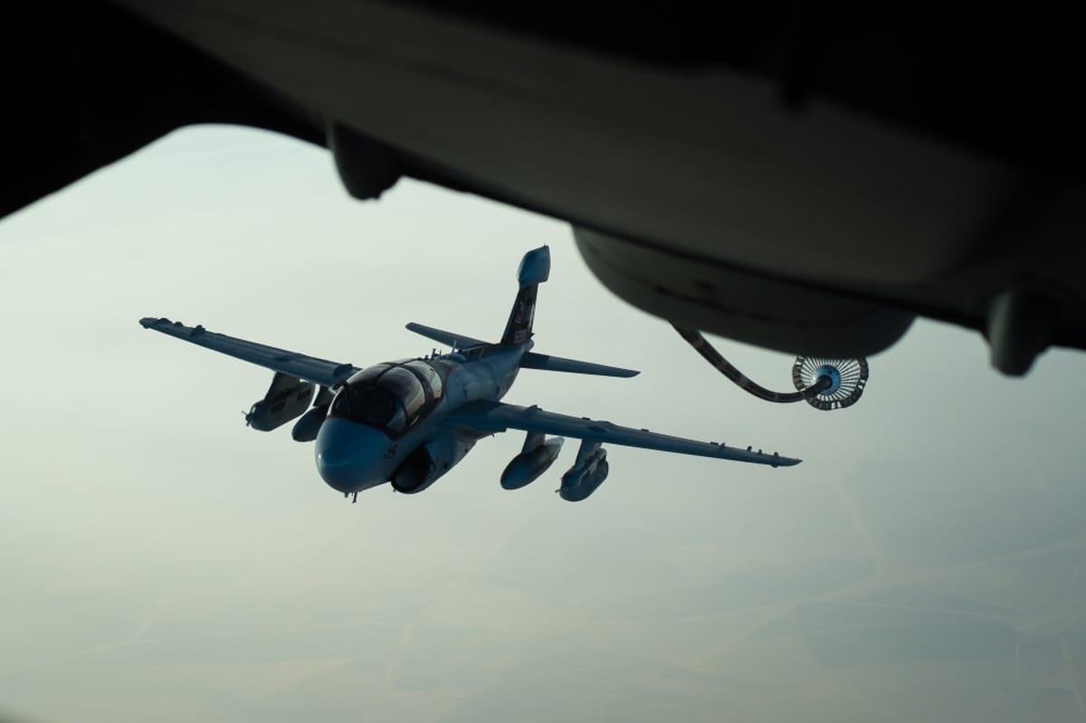 A EA-6B Prowler After Refueling