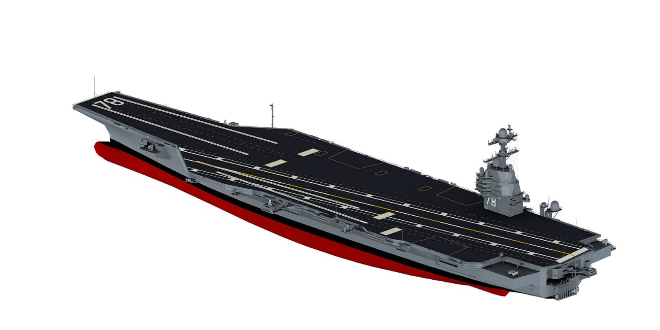 USS Gerald R Ford - 3D rendering