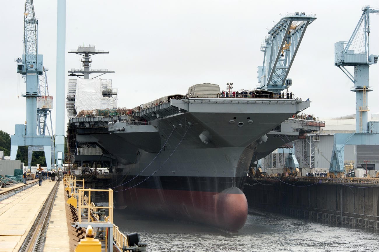 USS Gerald R Ford - Floated for the first time